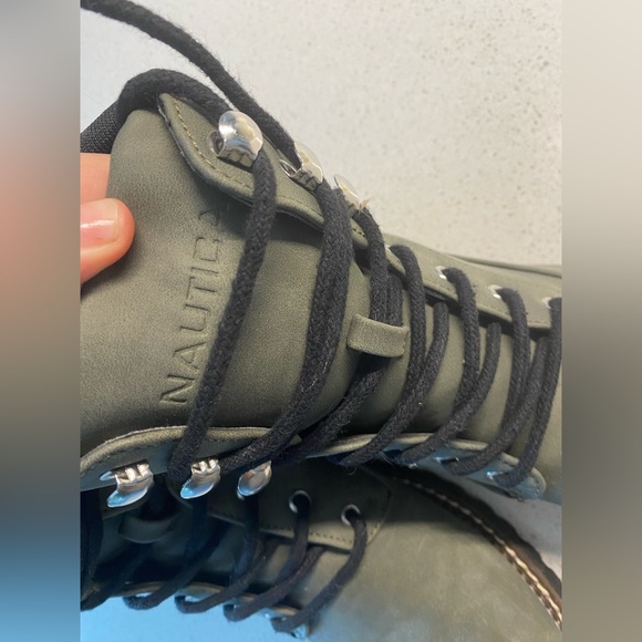 Nautica Dark Green Boots size 7.5 - Picture 6 of 7